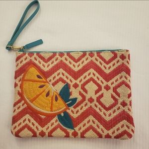 Vera Bradley Multicolor Straw/Fabric Wristlet